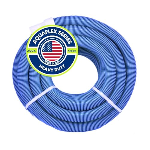 DPM Heavy Duty Swimming Pool Vacuum Hose Blue Manual Vacuum Hose | Made in USA | 1.5