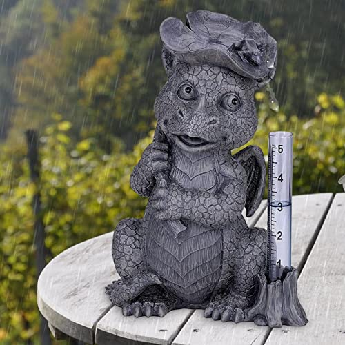 VENTDOUCE Gartenstecker | handbemalte polierte Glasröhre, dekorative Drachenskulptur für den Außenbereich, wunderschöne, atemberaubende Kunstwerke, zierliche niedliche Glasröhre für Hof, Garten, – Bild 4