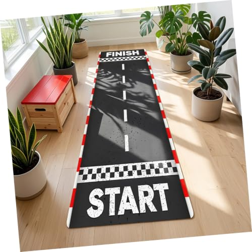 Gadpiparty tapete de pista de carreras absorbente de agua, material diatomita, cojín antideslizante, resistente al desgaste, fácil de limpiar, corredor de pista para interior miniatura 5