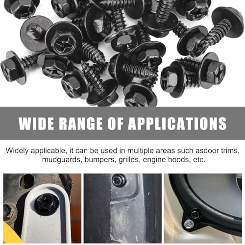Image of 10PCS Fender Liner Screw Bolt, Bumper Cover Splash Shield Mud Guard Screws Replace #90159-60498, Auto Front Fender Liner Bolts for Camry Prius Tacoma Tundra Highlander ES GS