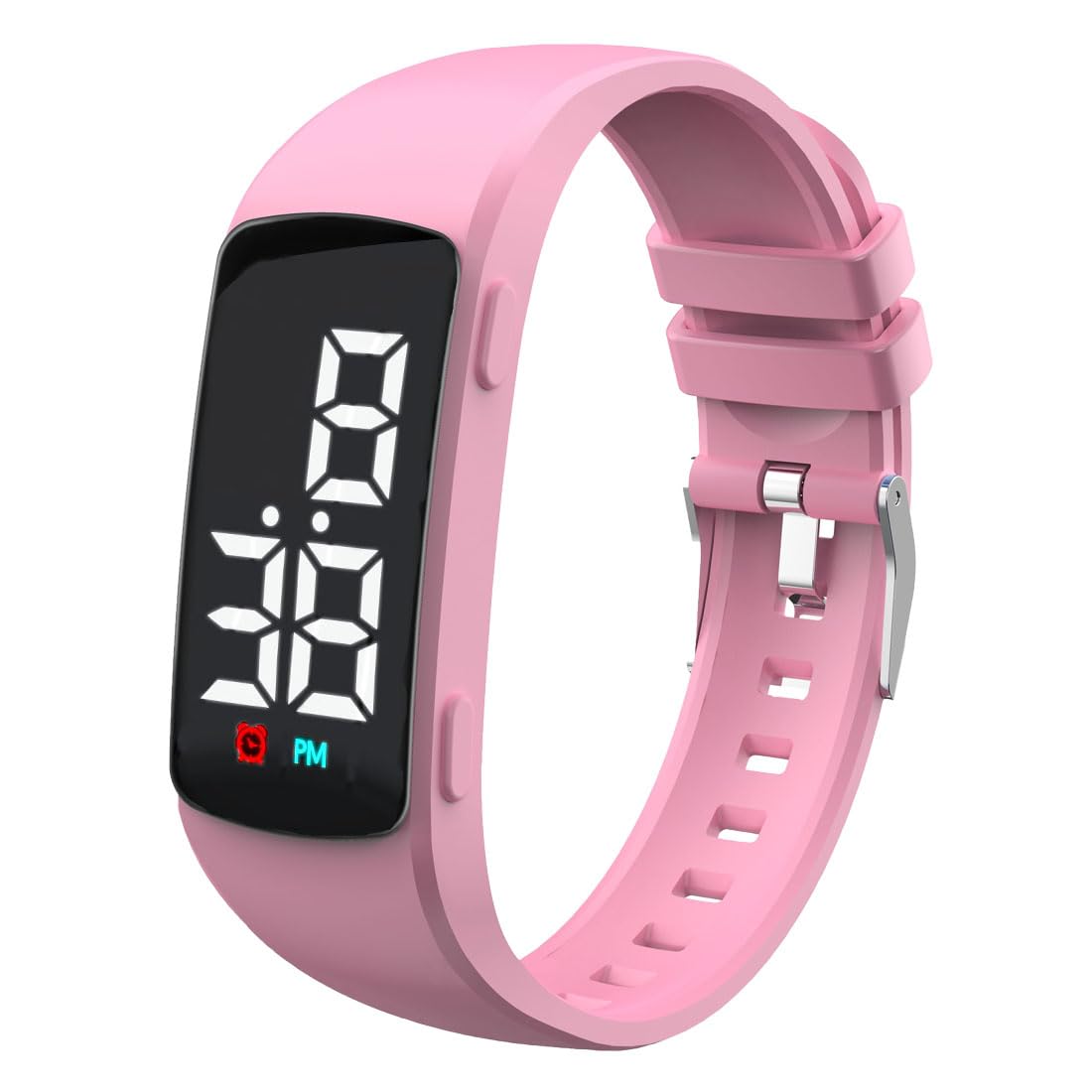 Orologio da allenamento al vasino, orologio da polso silenzioso con vibrazione, impermeabile, promemoria medico, con timer e 15 sveglie giornaliere, Rosa, moderno