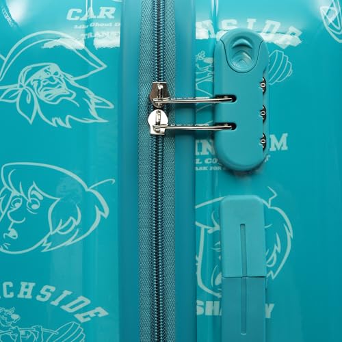Image of YAYAVAR Scooby-Doo Kids Trolley Suitcase - 65L | Hard-Sided Printed Cabin Luggage with 8 Wheels, Number Lock, Scratch Resistant, Lightweight Travel Bag (60cm)