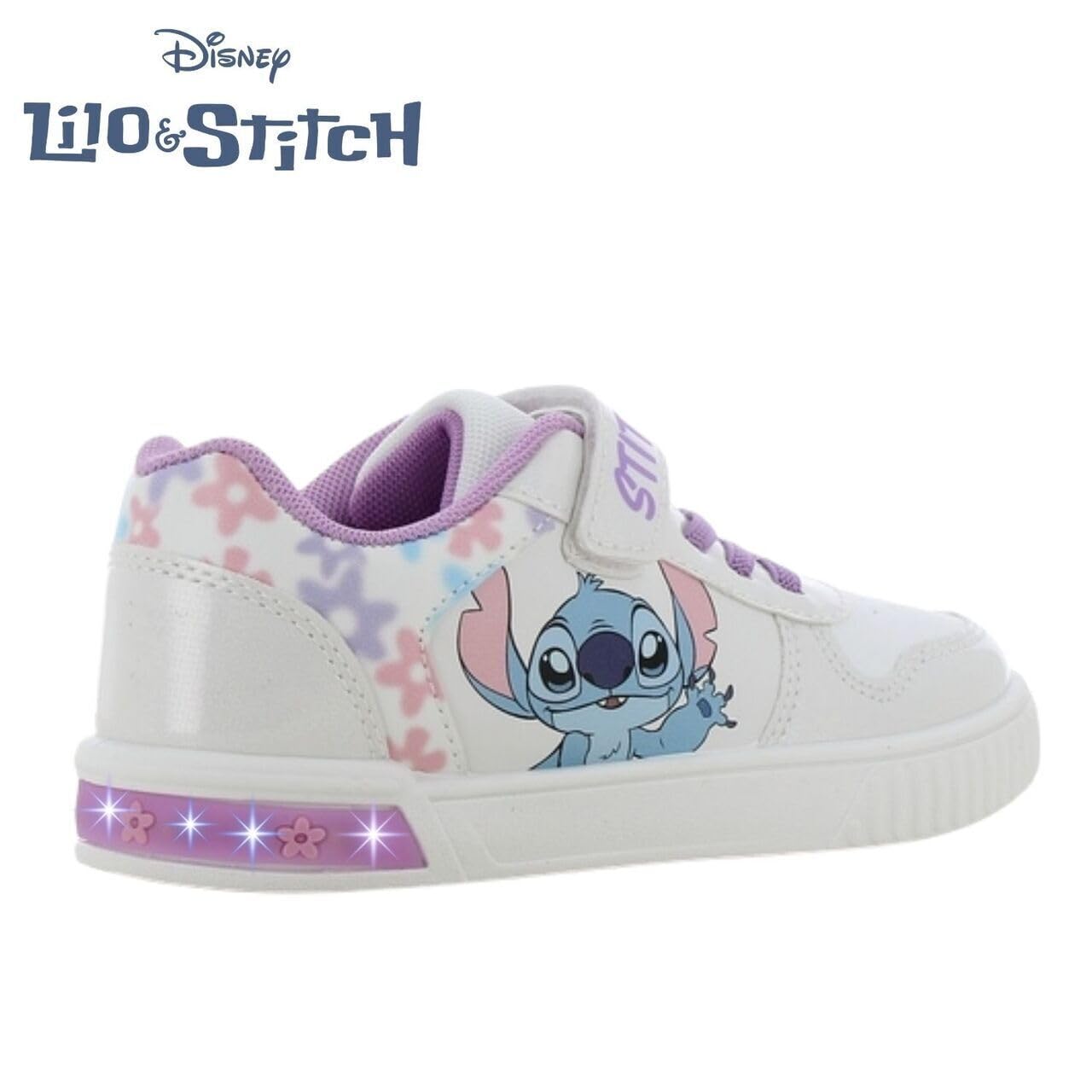 Leomil Lilo & Stitch Baskets Lumineuses pour Filles Chaussures Enfants, Idéal pour l'école et Les Loisirs
