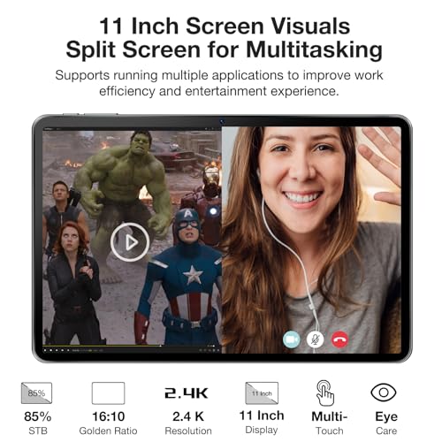 Image of T30STablet 11'' Android 14 16GB+256GB /1TB TF Octa-Core, 2.4K Display, 8580mAh, 4G-LTE Android Tablets, Bluetooth 5.0+2.4G /5G WiFi, Tablets with Pen, Keyboard