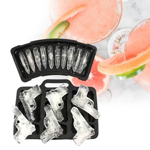 Molde Flexible para Cubos de Hielo con Forma de Bala miniatura 6