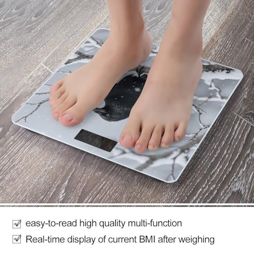 Báscula de baño digital Black Crow con pantalla LCD y vidrio templado 400 lb miniatura 5
