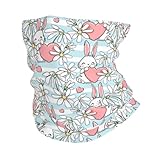 Utilisations multiples : ce joli cou de fleurs de lapin de dessin animé peut également être utilisé comme bandana, masque facial, bracelet, écharpe, bandeau pour cheveux, bandeau, masque, masque de cyclisme, etc