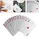 Wasserdichte Spielkarten - Coole Plastik-Pokerkarten für Kinder & Erwachsene - Familienparty Spiel Playing Cards, Silber (1 Stück)