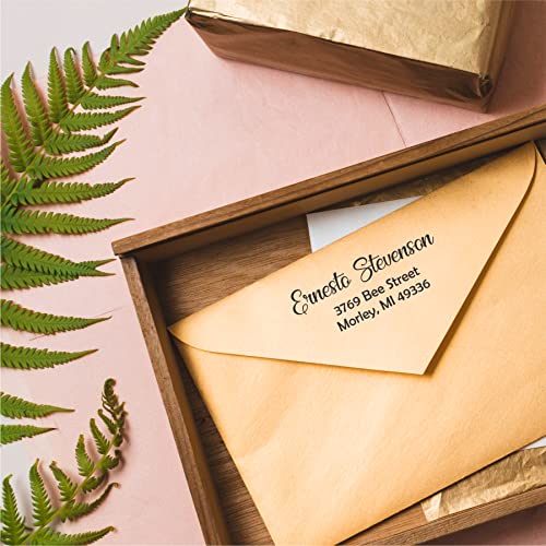 Promot Customized Self-Inking Address Stamp - Return Address And Mailing Address Stamps - Choose From 6 Designs & 3 Sizes - Custom Ink Stamp - Small Business Essentials - Self Inking Stamps #TOP7