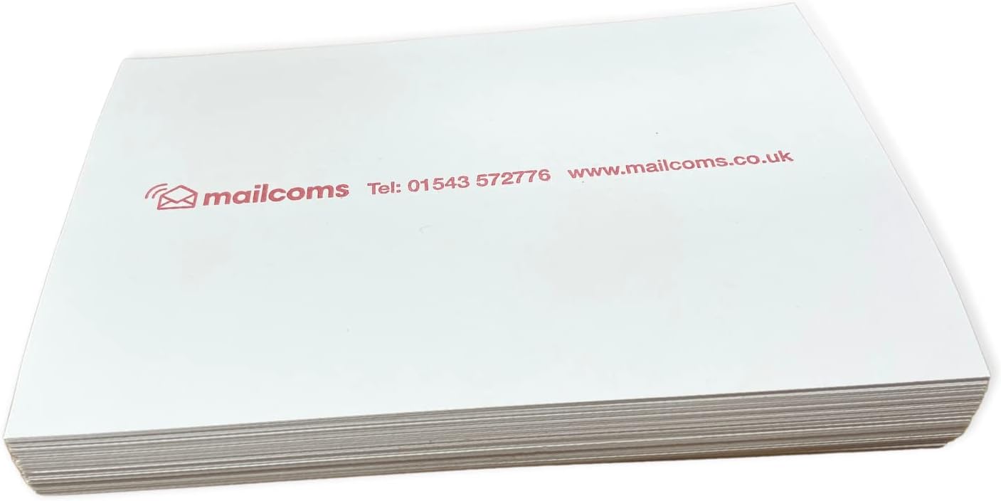 Universal Double Sheet White Labels - Super Strong Adhesive - Compatible with Franking Machine - Pack of 200, 500, 1000 (500)