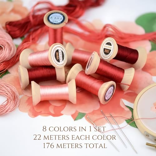 Image of Natural 100% Mulberry Handmade Embroidery Silk Thread Silk Floss (33)
