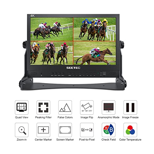 Image of ATEM156 15.6 inch IPS Live Streaming Broadcast Director Monitor with 1920x1080 Pixels 4 HDMI Input Output Quad Split Display for ATEM Mini Video Switcher Mixer Pro Studio Television Production
