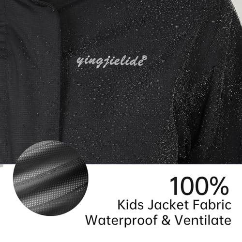 Image of Girls Boys Rain Jackets, Lightweight Waterproof Kids Rain Coats with Hood Windbreakers for Kids