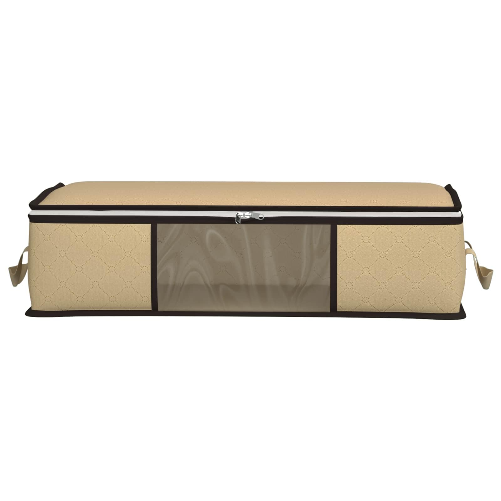 6 cajas de almacenamiento plegables con ventana transparente, 70 x 40 x 18