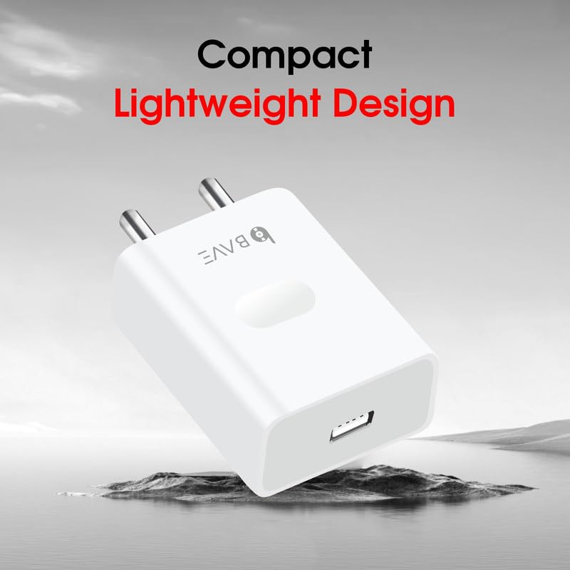 Image of BAVE 33W SuperVOOC Fast Charger with USB-A to Type-C Cable| Compatible with OnePlus Nord CE 4, 3, 2, Oppo Reno & Realme Narzo Series| Supports VOOC, Warp & Dart Charging| White