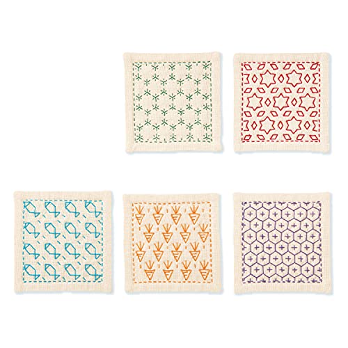 Tissu imprimé Sashiko Hitomezashi Olympus dessous de verre loisir créatif