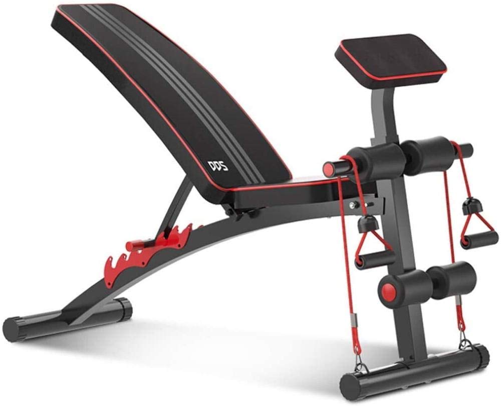 Banc de musculation réglable chaise de fitness et planche de crunch noir