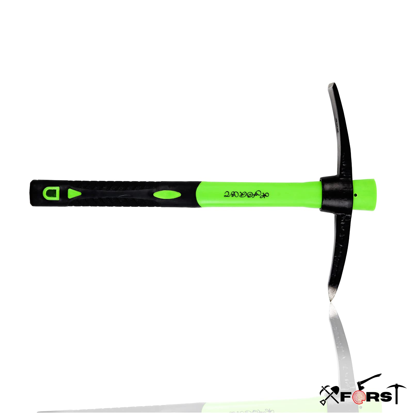 Xforst X-PF400 Mini Pioche Manche Fibre de Verre Tête Acier Forgé Traité Thermiquement Désherber Creuser Jardinage Camping Prospection