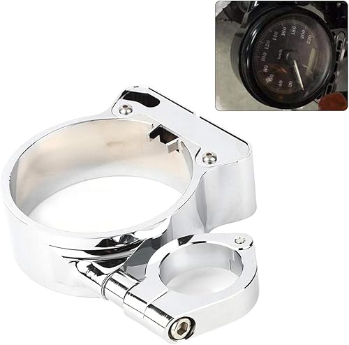 Miniatura 5 de Fydun - Soporte de reubicación para velocímetro, aleación de aluminio para instrumentos de motocicleta XLH 1200 XLH 883 XL 1200 L (chapado en plata)