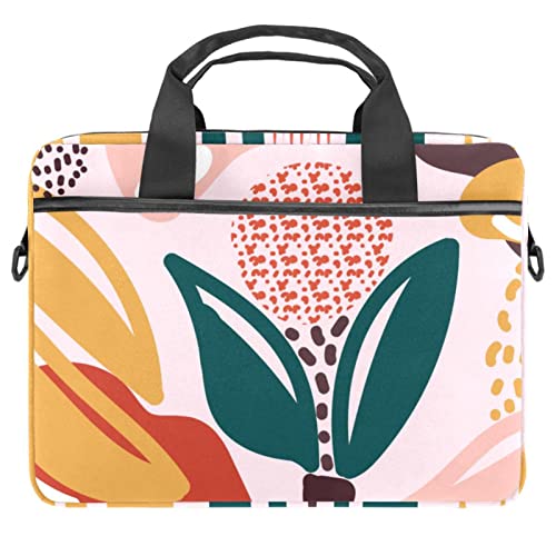 Sac à bandoulière pour ordinateur portable 13 14 pouces sacoche PC design floral multicolore