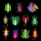 QINGQIU Glow in The Dark Critters Fluorescent Bug Halloween Toys with 20 Mini Glow Sticks for Kids...