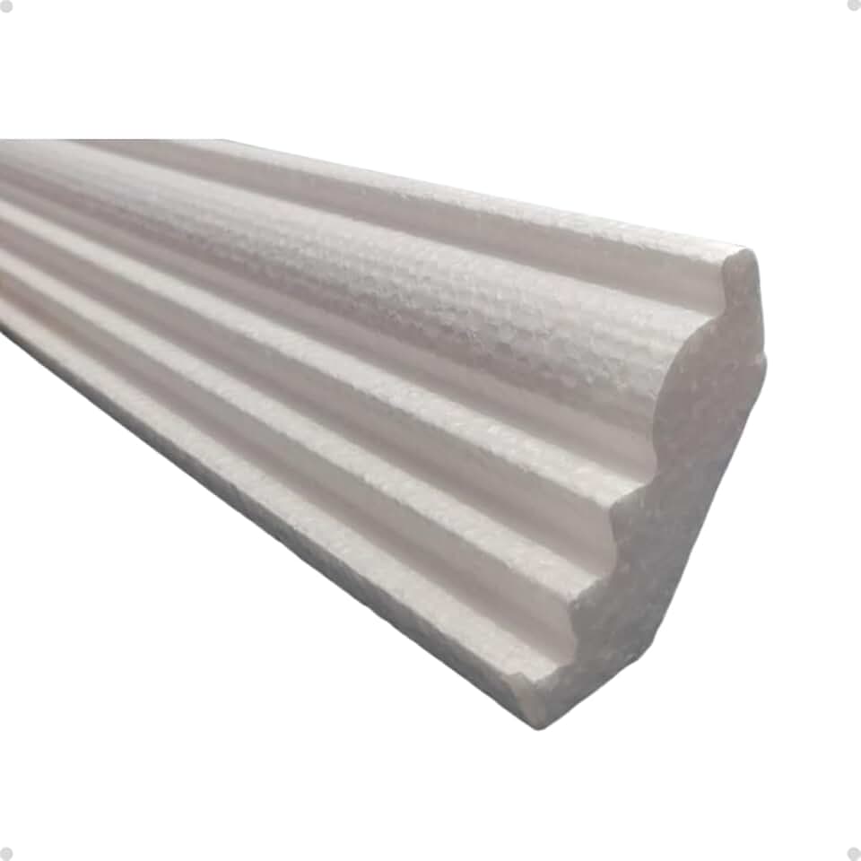 Moldura Teto Isopor eps Sanca Roda Forro roda teto Kit 10m - Modelo PP3D - Hobbyart Molduras