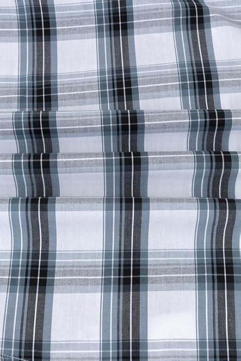 Men's Button Down Shirts Plaid Long Sleeve Dress Shirts Regular-Fit Casual Shirt