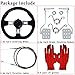 Wadoy Go Kart Brake Throttle Pedals with Automotive Steering Wheels, Upgrade 71