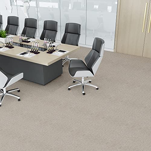 24 Tiles/64 Sq Ft-Carpet Squares, Carpet Tiles, 0.24" Pile Height, Commercial Carpet Tiles, Non Adhesive Padded, Non-Slip, Easy Diy Installation (20" X 20", Sisal) #TOP1
