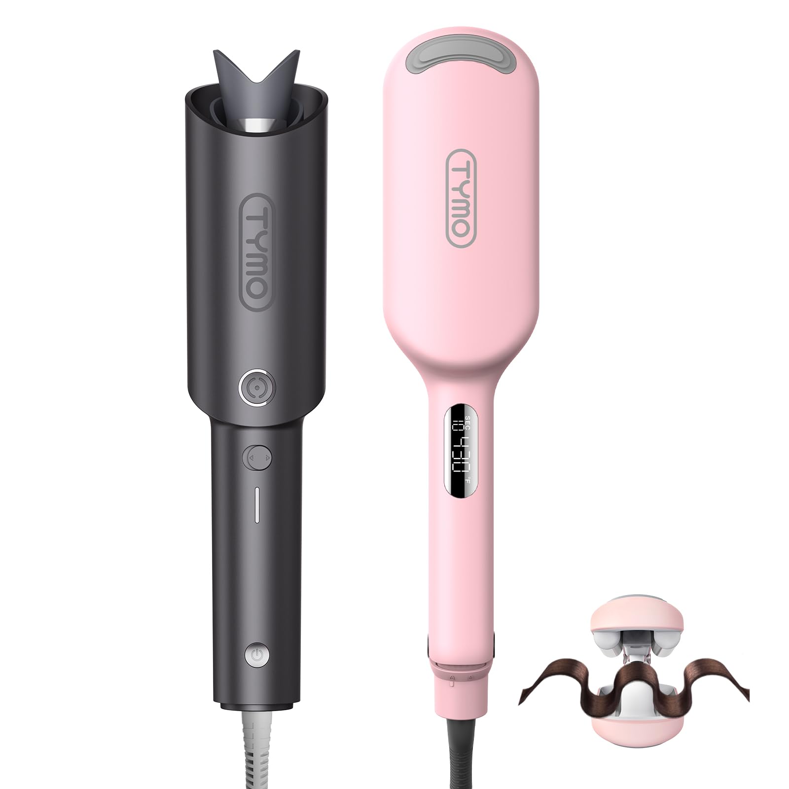 TYMO CURLPRO Rizador de Pelo Automático 25mm + TYMO ROVY Rizador de Pelo Ondas 32mm