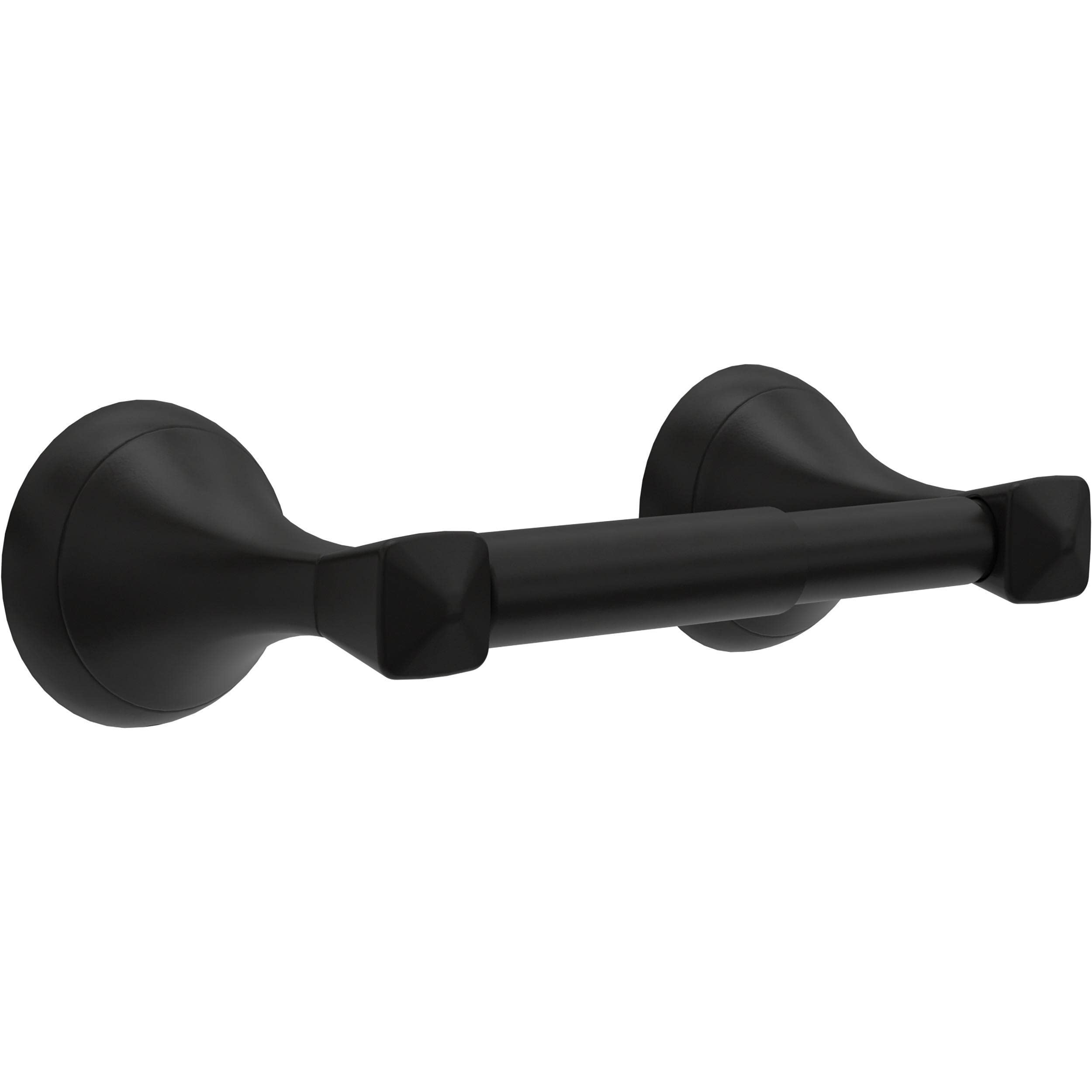 Toilet Paper Holder | Spring Loaded | Matte Black | Wall Mount | EsatoBathroom Accessories