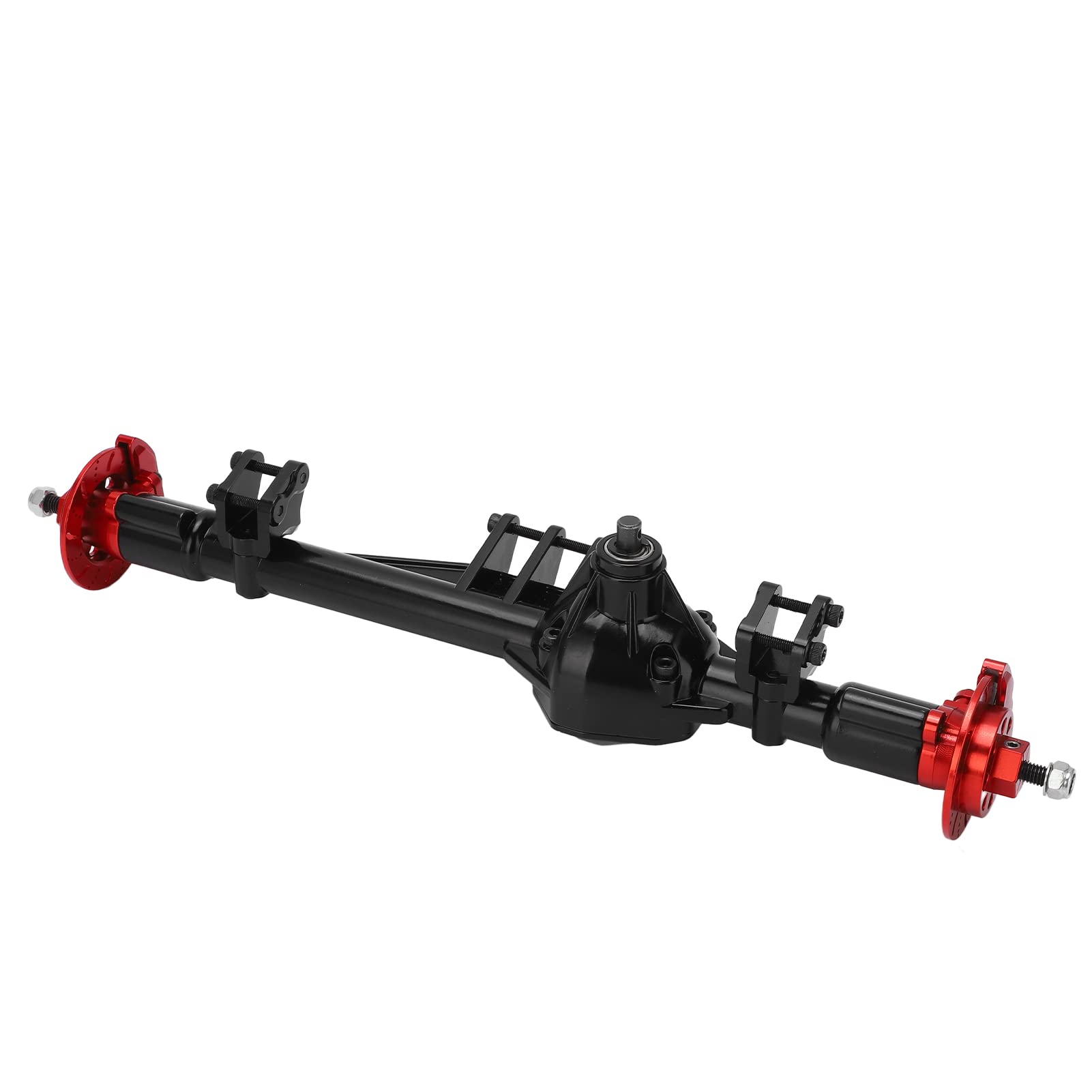 VGEBY Gruppo di montaggio dell'asse posteriore in metallo per AXIAL RBX10 Ryft 1/10 RC Car, nero e rosso