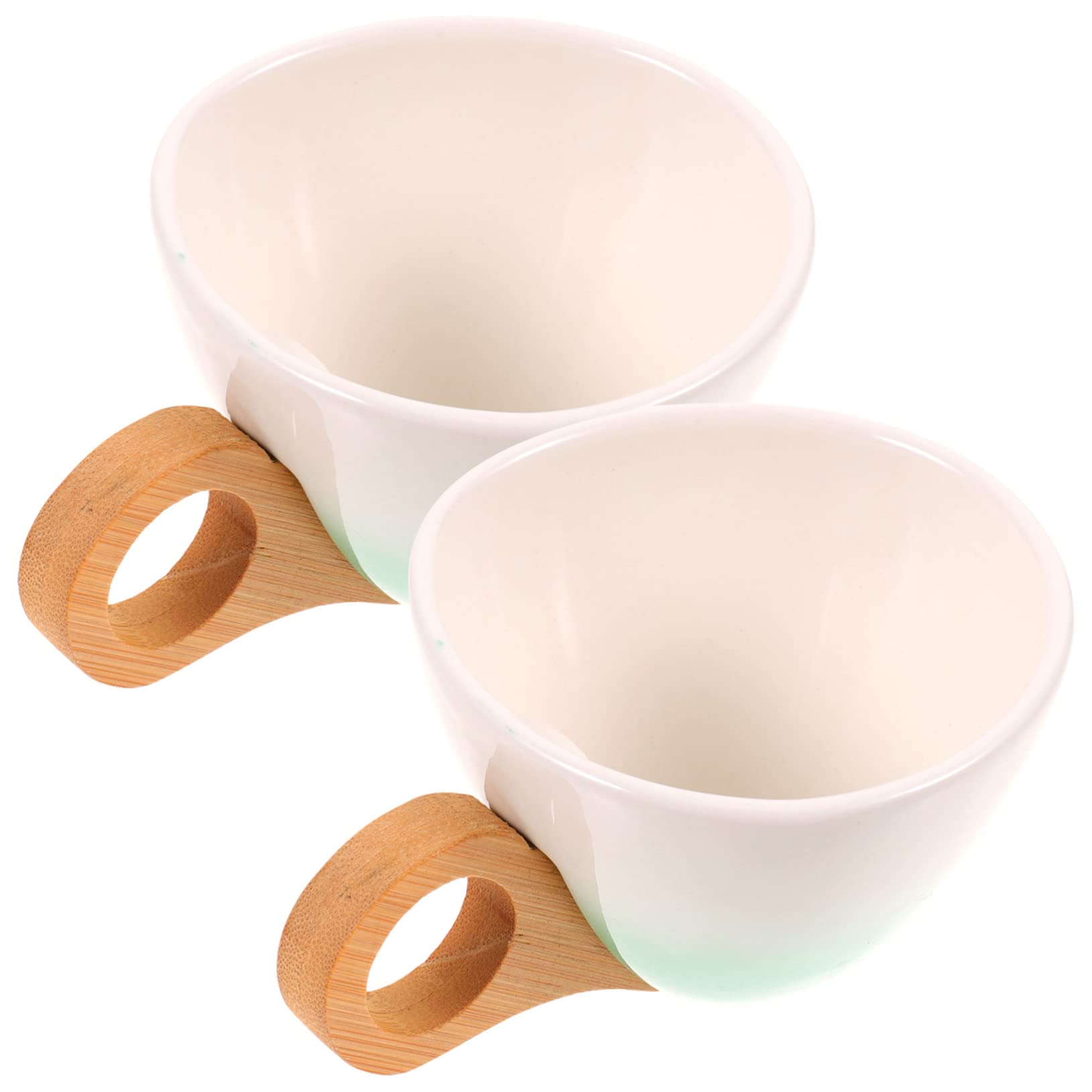 Tasses à café en porcelaine ABOOFAN, lot de 2 tasses expresso dégradées au design épuré
