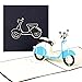 Grußkarte "Vespa" - 3D Pop Up Karte Motorroller, Geburtstagskarte, Grußkarte 3D, Geschenk zum Führerschein, Führerschein Geschenk, Italienkarte
