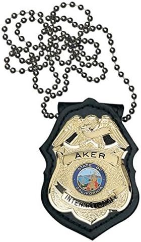 Aker Leather 690 Federal Recessed Badge Holder, Black