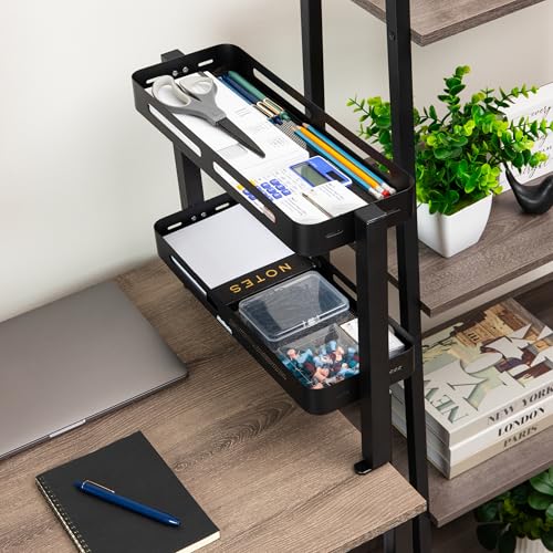 Organiseur de bureau à 2 niveaux avec pince Mind Reader étagère de table verticale - 5