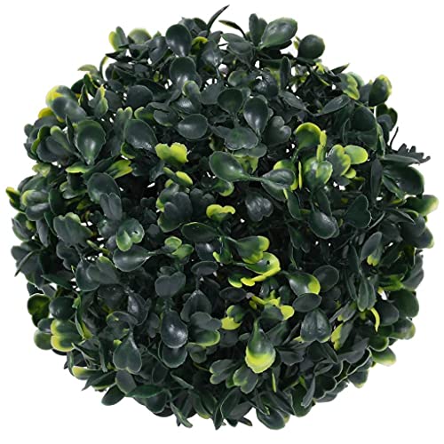 vidaXL Fake Plant 4 Pcs, Faux Boxwood Ball for Garden Decor, Artificial Boxwood Plant Ball Shaped for Planter, Boxwood Ball Artificial Plant, 4.7