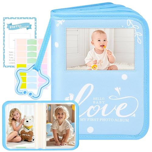 Veicevol My First Baby Photo Album Holds 21 4x6 Photos Blue