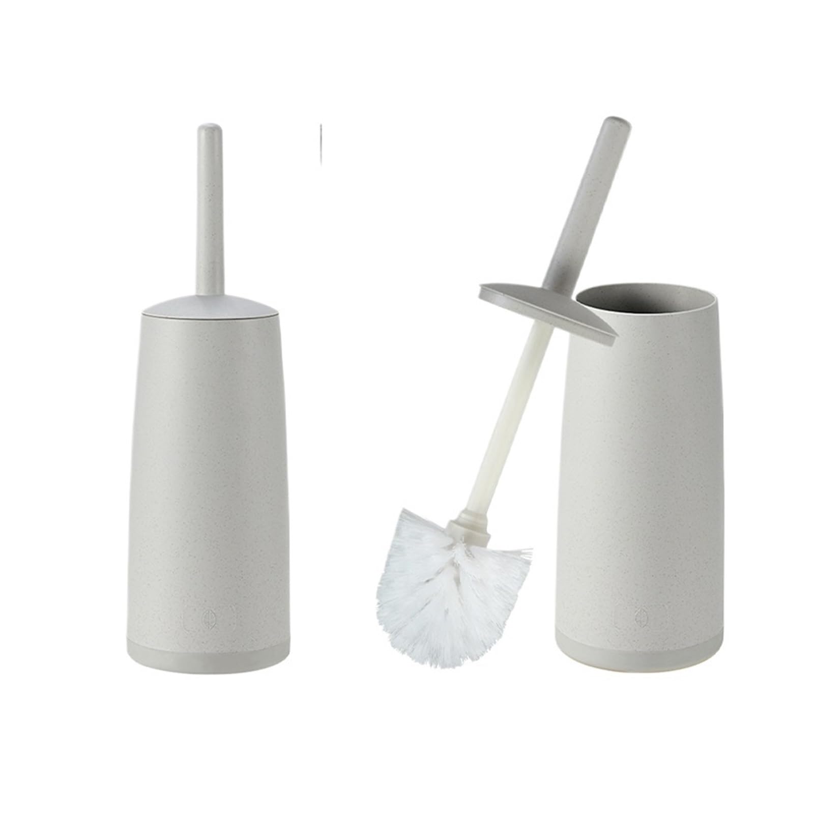Toilet Brush Plastic Toilet Brush With Standing Base Long Handle Toilet Cleaning Brush For WC Bathroom Accessories Cleaning Tools(Grey)