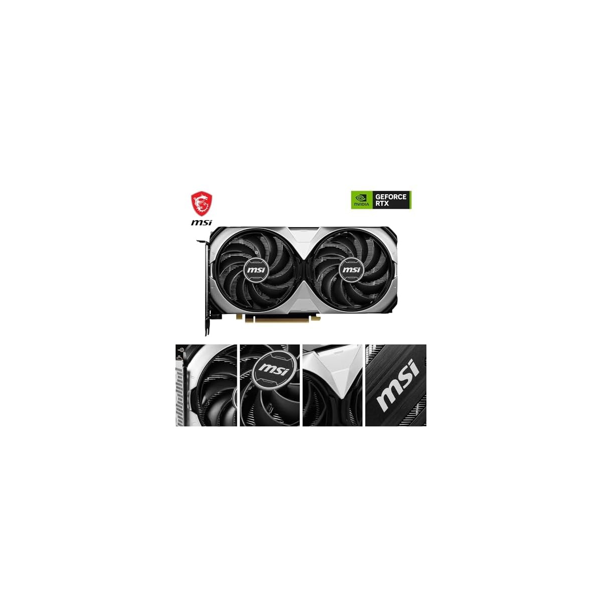 MSI VENTUS 2X OC GeForce RTX 4070 12 GB Scheda Video (RTX 4070 VENTUS 2X 12G OC) - immagine 3