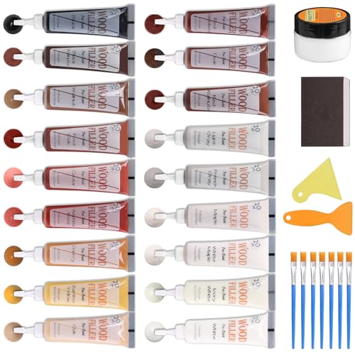 Set di riparazione in laminato 2024 mastice per legno, stucco per legno, riparazione di fori per parquet, riparazione di mobili in legno, riparazione di crepe, graffi per pavimenti in legno, piano di