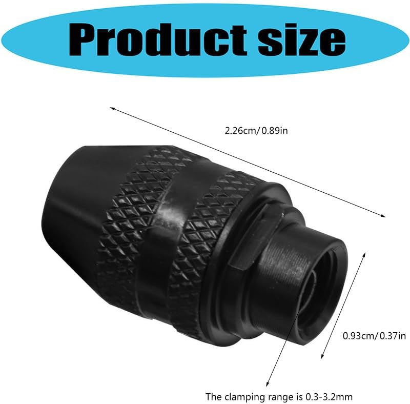 Small Drill Adapter Electric Grinder Drill Engraving Machine Adapter 0.4-3.2mm for 398 395 300 8200 780 Metalworking Accessories