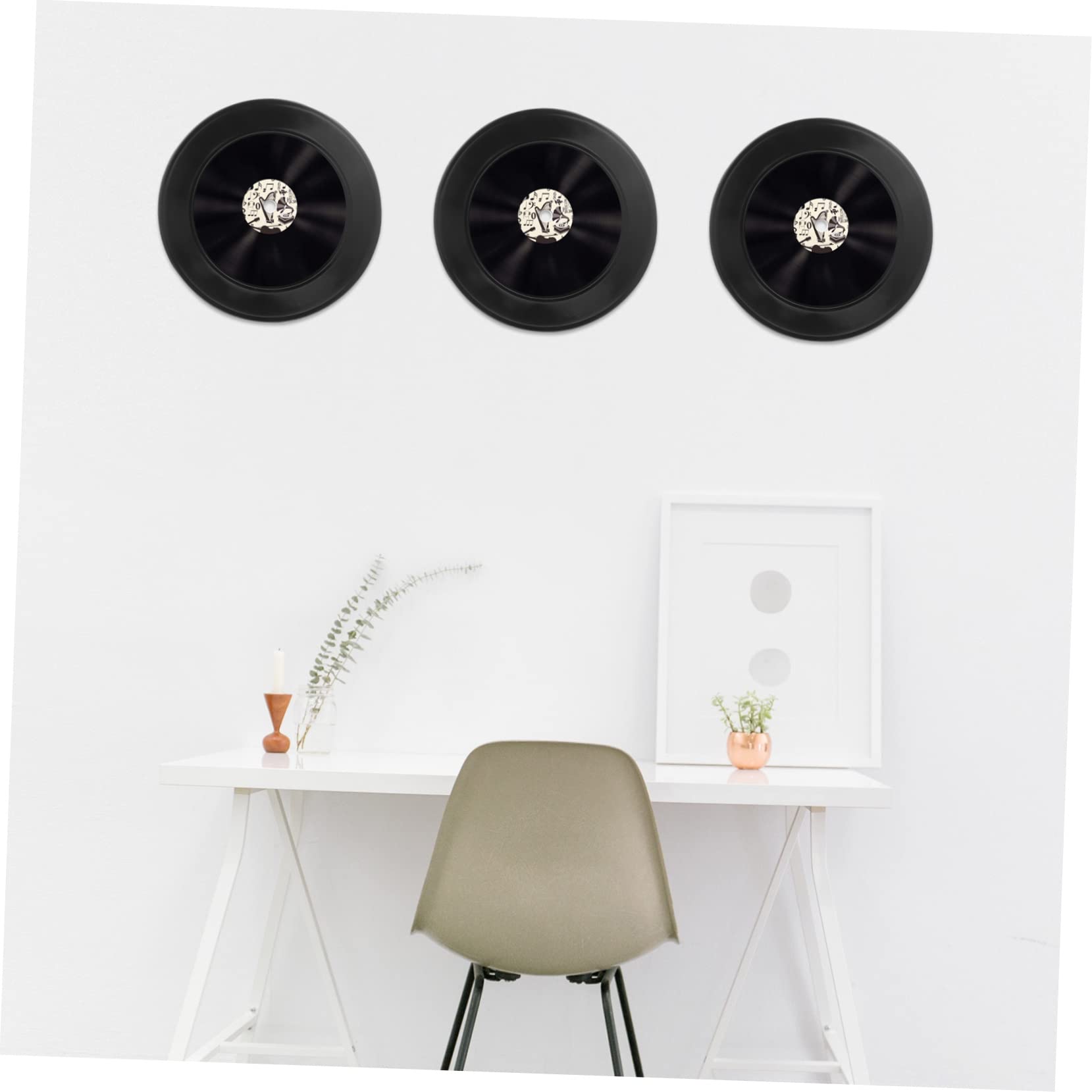 Alipis Decorazioni da Parete in Vinile Nero 12 Pezzi, Ornamenti Artistici e Retrò per Arredamento Interno, Adatti per Bar, Caffè e Ambienti Creativi