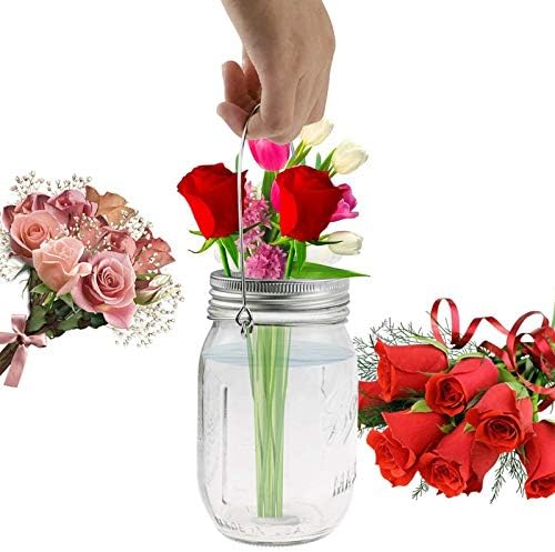 Miniatura 7 de Chris.W - Lote de 12 asas de alambre de acero inoxidable para colgar tarros de masón, tarros de conserva, gancho para colgar en tarro de 2.756in de