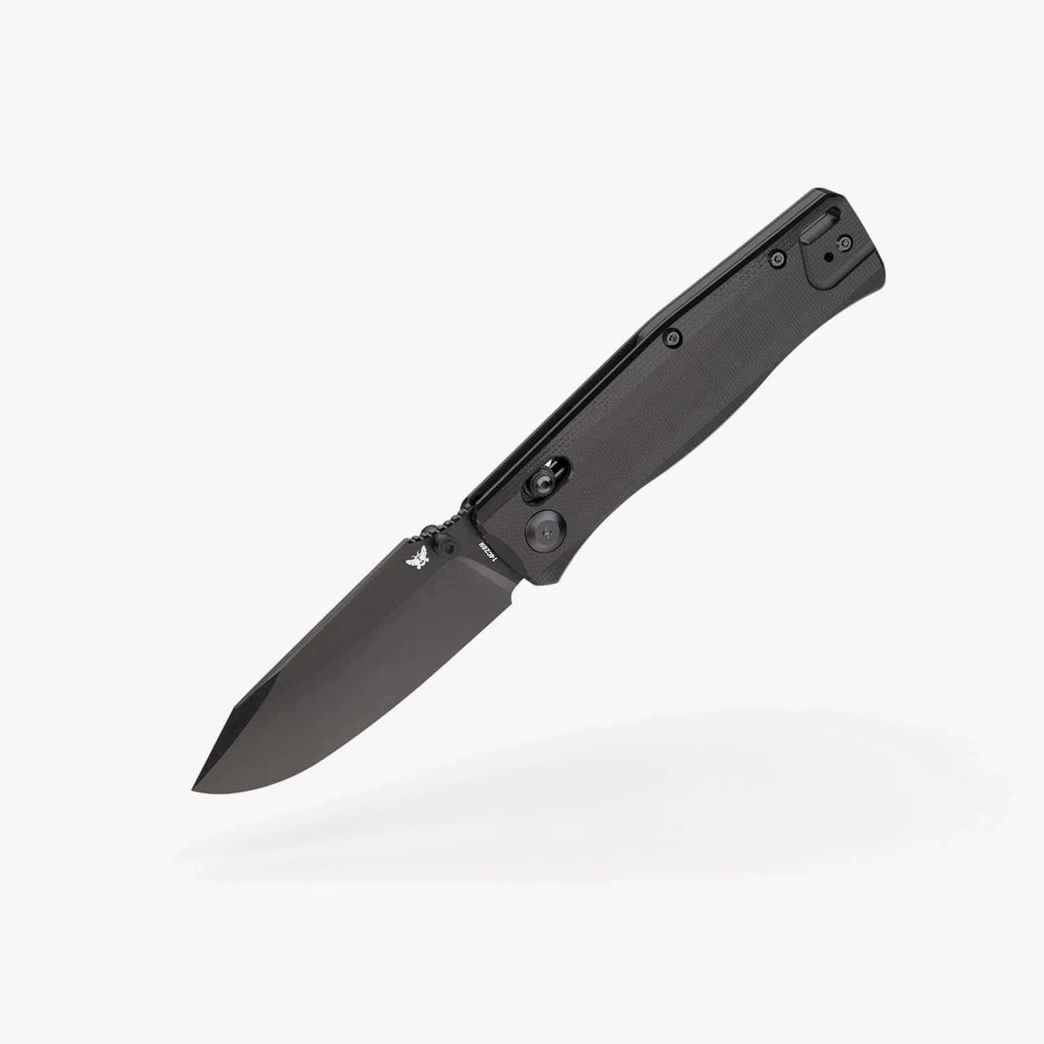 Flytanium BEEF - Durable, Versatile EDC Pocket Knife with G-10 Handle and 14C28N Steel Blade, Ambidextrous Crossbar Lock & Reversible Pocket Clip (Pitch Black/Black PVD)