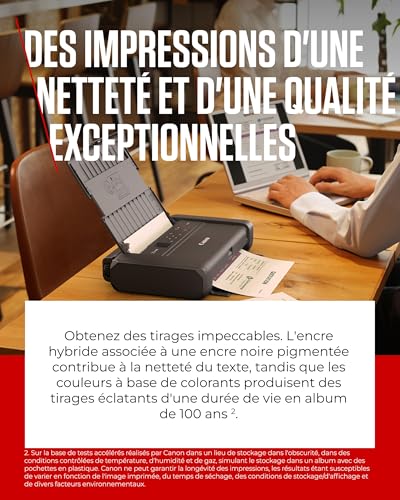 Imprimante Portable Professionnelle CANON PIXMA TR150 avec batterie Jet d'encre Couleur WIFI - vue 7