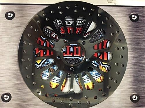 KCINT BLACK SUPER SPOKE REAR BRAKE ROTOR W/BOLTS FOR HARLEY PARTS 1984 & UP