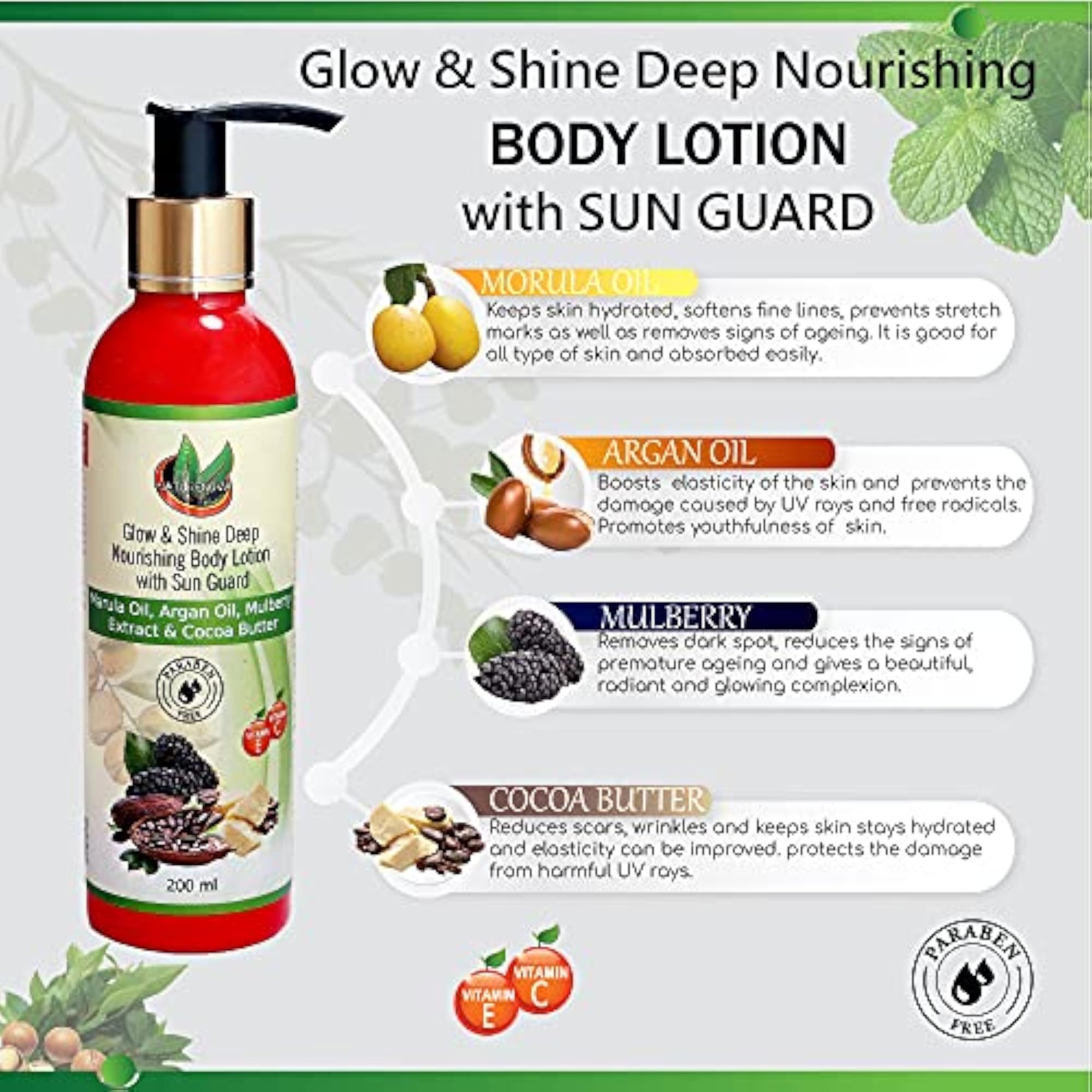 Glow & Shine Deep Nourishing Body Lotion with Sun Guard