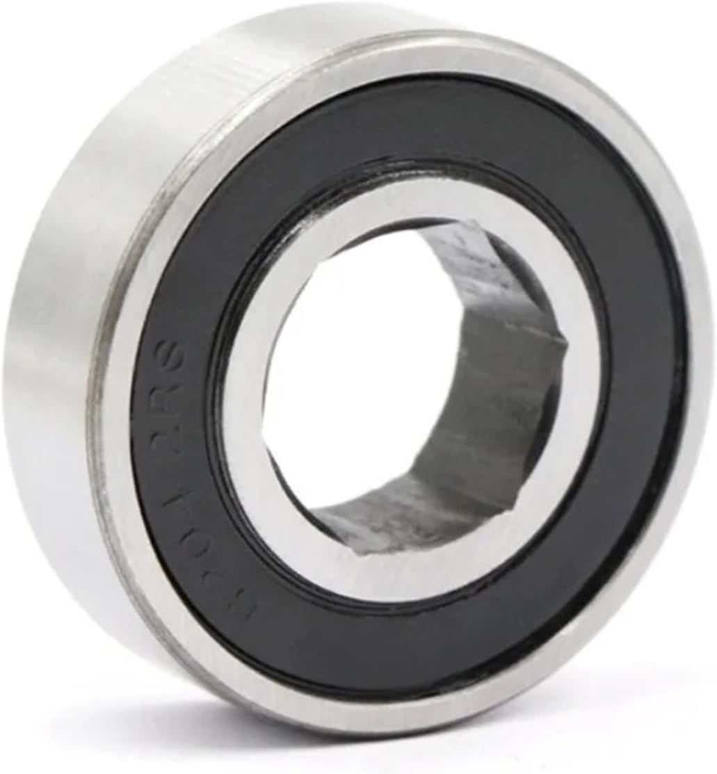 2PCS Hexagonal Bearing 6204-2RS 16/17/18/20X47X14MM Bearing Non-Standard deep Groove Ball Bearings(6204-2RS 16X47X14)