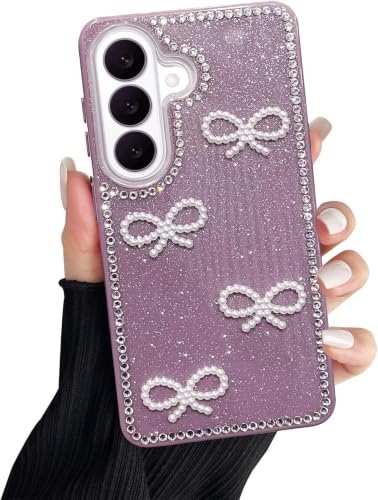 Image of DIZORO for Samsung A37 Case,Cute Bow Tie Aesthetic Phone Case,Trendy Slim Hard IMD Shockproof Protective Bumper Designer Phone Back Cover for Women Girls - Wine